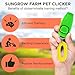 SunGrow Parrot Training Clickers with Black Wrist Strap, Pet Bird Clickers Training Kit, Flat Drop-Shape Button (Multicolored, 10)