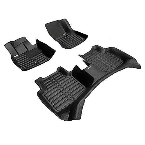 TuxMat Custom Car Floor Mats for Volkswagen Arteon 2019-2021 Model - Laser Measured, Largest Coverage, Waterproof, All Weather. The Best Volkswagen Arteon Accessory (Full Set - Black)