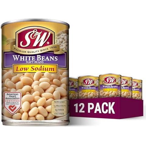 S & W Canned Low Sodium Navy Beans (12 Pack) Cover