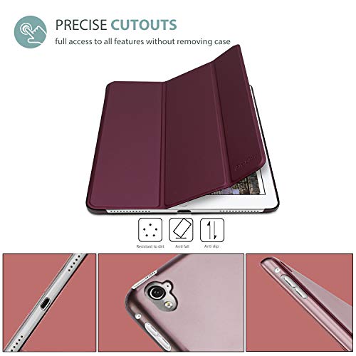 Procase Ipad Pro 9.7 Inch Case, Ultra Thin Lightweight Smart Cover, Auto Sleep/Wake Stand With Semi-Transparent Back Cover For Ipad Pro 9.7 2016 (A1673 A1674 A1675) –Wine #TOP1