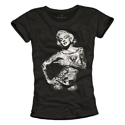 Tee Shirt Noir Marilyn Monroe Makaya Cover
