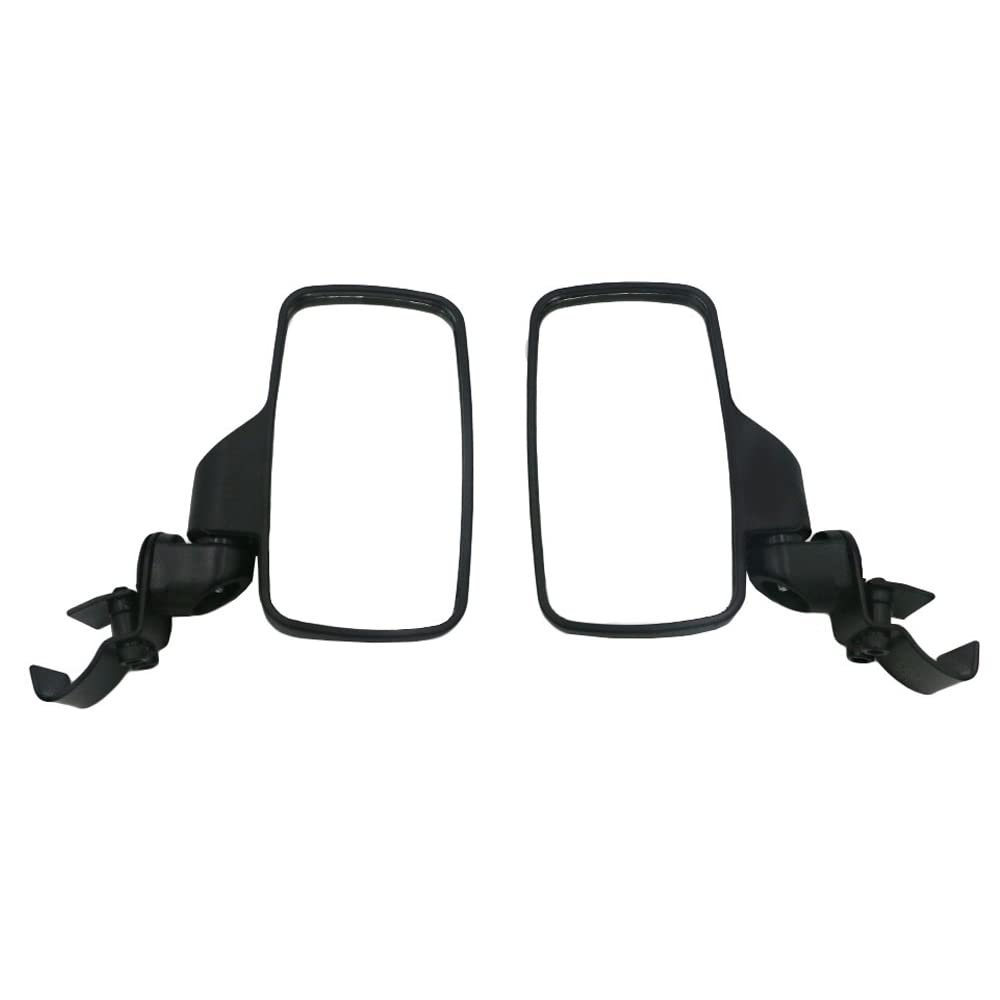 Baceyong Specchi in vetro HD neri/argento per moto 1 coppia di specchietti laterali in alluminio con indicatori di direzione a LED ambra Compatibile con Harley-Davidson
