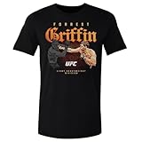 500 LEVEL Forrest Griffin UFC Shirt - Forrest Griffin Retro Bitmap WHT (Black, Large)