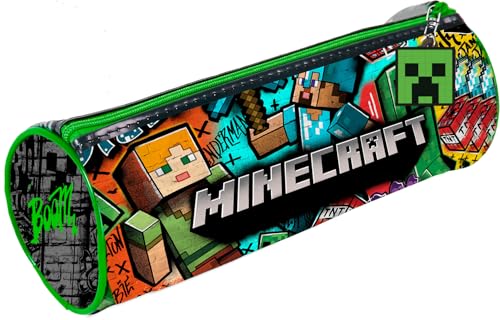 Kids Licensing - Trousse Scolaire Ronde Minecraft pour Enfants