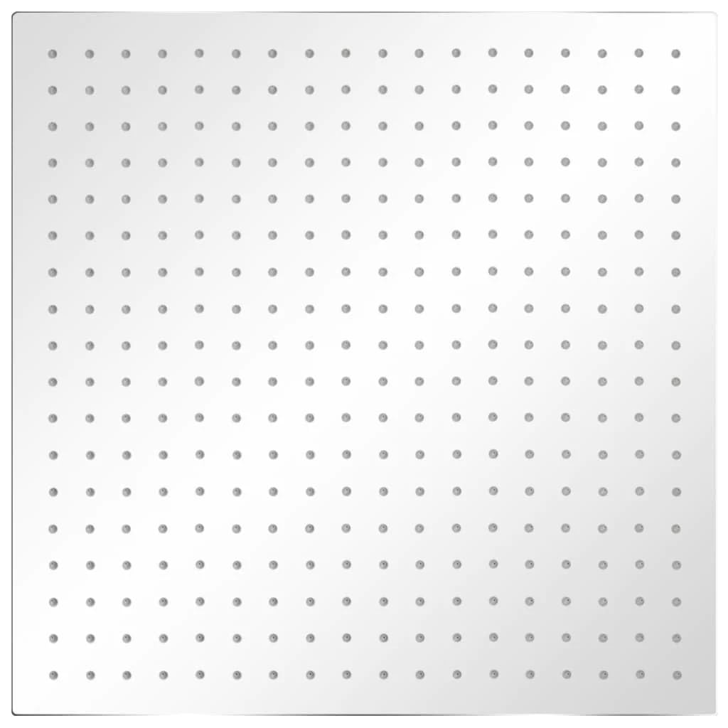 vidaXL 2X Cabezales Ducha Efecto Lluvia Acero Inoxidable 50x50cm Cuarto Baño