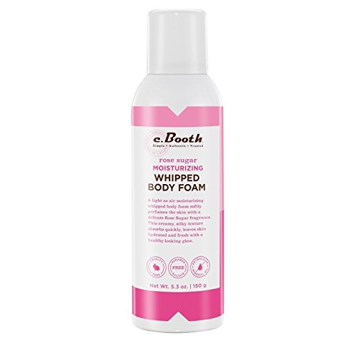 C.booth Whipped Body Foam Moisturizing Rose Sugar, 5.3 Ounce