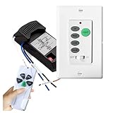 Nexete Universal Ceiling Fan & Light Remote Control, 3 Fan Speed, Light Dimmer, Ceiling Fan Wall Swi