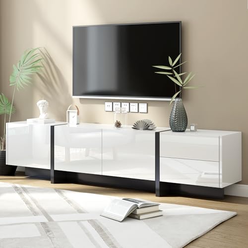 Merax Contemporary Rectangle Design TV Stand for Television Up to 80