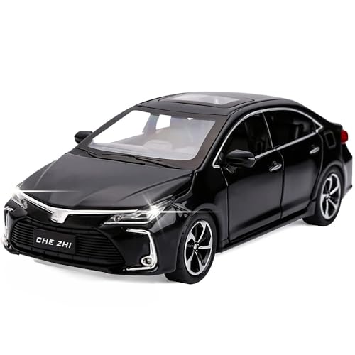Image of New Corolla Car 1:32 Diecast Alloy Metal Pull Back with Openable Door Music Sound and Light Vehicle Toy Car for Kids Boys