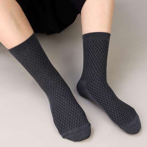 1pair Solid Color Socks Business Breathable Men Women Elastic Socks Casual Man Dress Sock3