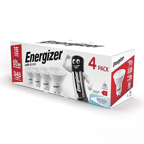 Price comparison product image Energizer GU10 4.9W 50W Replacement LED Bulb 4 Pack (Daylight Non Dimmable)