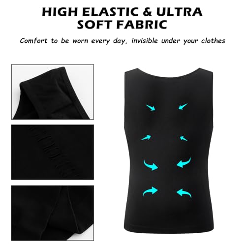 Gynecomastia Compression Shirts, Mens Slimming Body Shaper Vest, Tummy Control Undershirts3