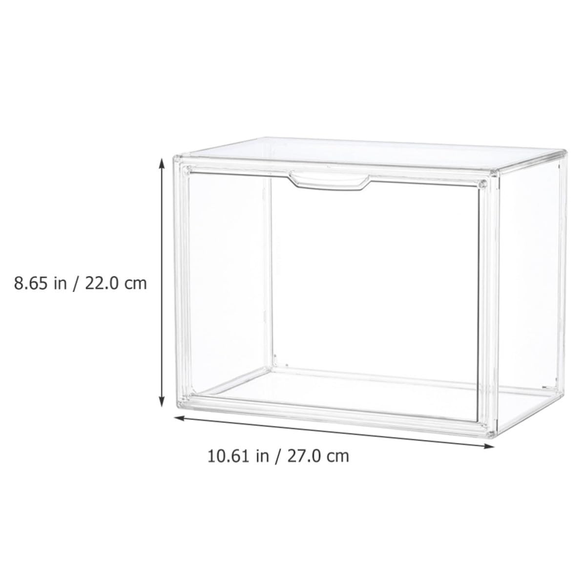 ERINGOGO Vetrinetta Espositiva per Figurine, Display Box Trasparente Medio, Pet, Porta Magnetica, Antipolvere, per Scarpe e Statuine, per Esposizione Indoor