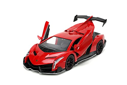 Hyperspec 1:24 Lamborghini Veneno Red Die-Cast Car, Toys For Kids And Adults #TOP5