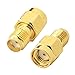Boobrie SMA RF Coaxial Coax Adapter SMA Female (No Pin) to RP-SMA Male (No Pin) Antennas Connector for WiFi Antenna,FPV Drone Security Camera,Signal Booster,LTE Router 2-Pack
