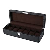 ★ Carbon-Faser-Leder-Materialien, solide und langlebig, Exquisite Schloss, Anti-Korrosions-Wildleder-Liner, Top-Qualität Edelstahl-Hardware