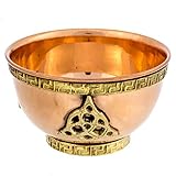 Hold your ritual offerings, blessed water, or herbal blends in this beautiful Om Copper Offering bowl. The smooth, polished finish will go perfectly with your altar table or witchy room decor. This handheld bowl is made from a shaped sheet of copper,...