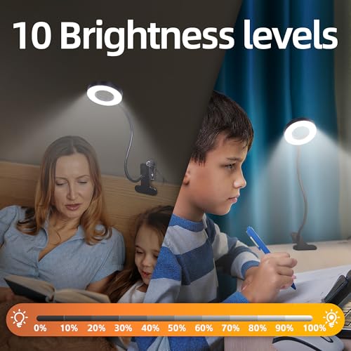 USB-Lampe Foneso mit Klemme und 48 LEDs, dimmbar, 3 Modi