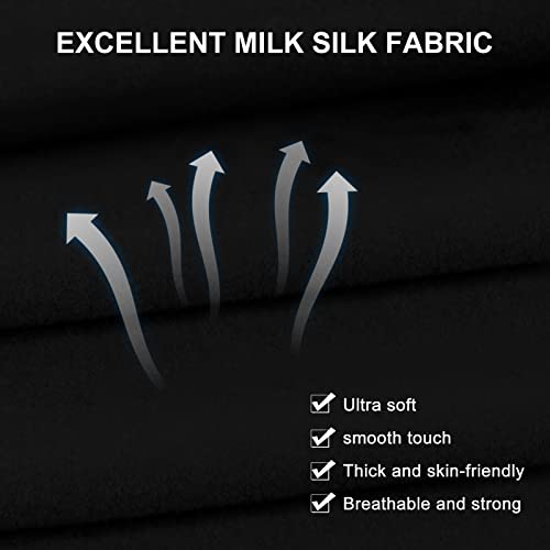 Universal Sofa Cover- Milk Silk Material Couch Cover, Soft And Elastic U Shaped Sectional Couch Covers, Fine Workmanship Sofa Covers, Suitable For L Shaped Sofa, Armrest Sofa, Corner Sofa（Black） #TOP1