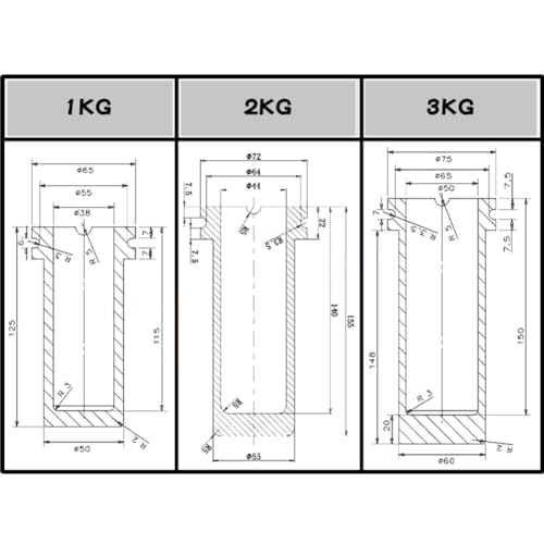 Kit de crisol de grafito de alta pureza de 3 kg, herramientas de horno de fusión para oro, plata, cobre y aluminio, incluye pinzas para una fundición de metal segura y fácil