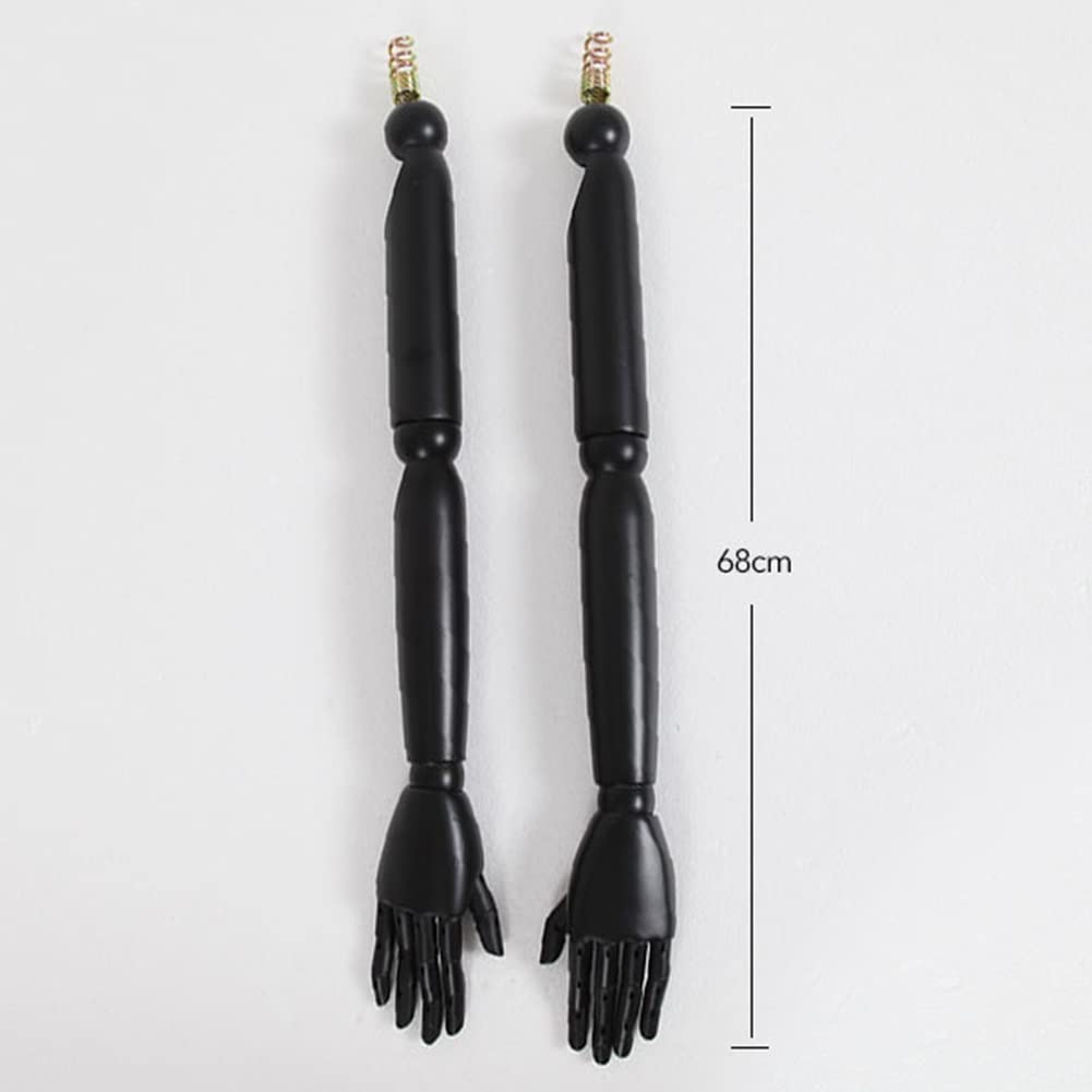 WIGING Adultes Articulations Flexibles De Bras du Mannequin, Facile À Démonter Et À Assembler Bras en Bois Massif, Demi-Corps Accessoires pour Modèles (Color : Black)
