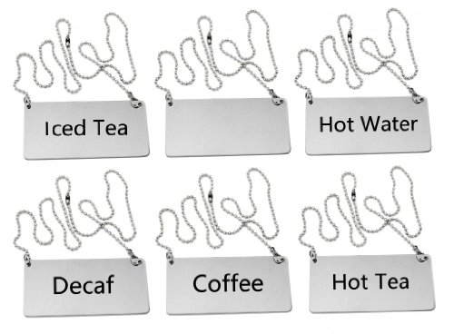 Exclusive Discount 80% Offer New Star Foodservice 27549 Stainless Steel Table Tent Chain Sign Combo, Includes"Coffee","Decaf","Hot Tea","Iced Tea","Hot Water", and Blank, 3-1/2-Inch by 1-1/2-Inch, Combo Set of 6 Exclusive Discount 80% Offer New Star Foodservice 27549 Stainless Steel Table Tent Chain Sign Combo, Includes"Coffee","Decaf","Hot Tea","Iced Tea","Hot Water", and Blank, 3-1/2-Inch by 1-1/2-Inch, Combo Set of 6