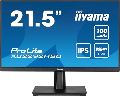 iiyama XU2292HSU-B6-54,6 cm, IPS, 1920 x 1080/100 Hz, 1H1DP