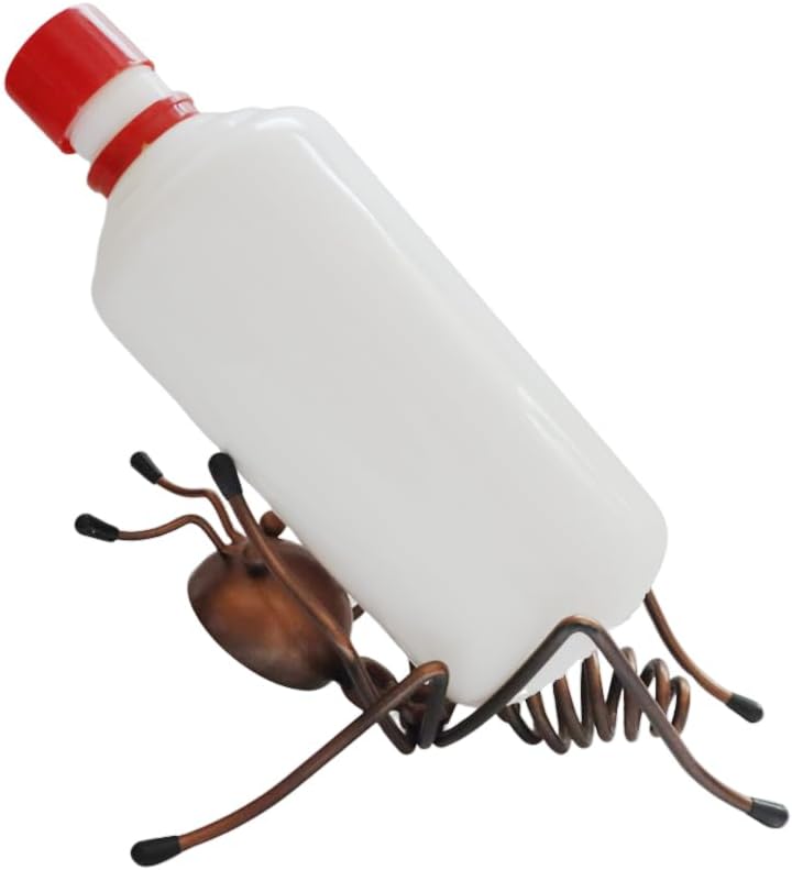 Miniatura 4 de Soporte para botellas de vino de hormigas metálicas estante decorativo para botellas individuales para decoración del hogar, cocina, bar, regalo