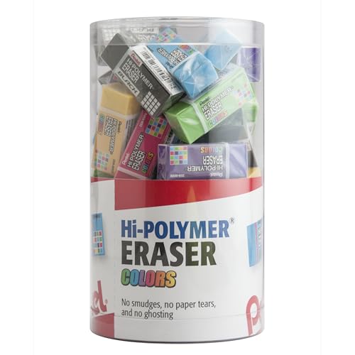 Gomme Pentel Hi-Polymer ZEH05CRM-4 mini format sans bavure lot de 48