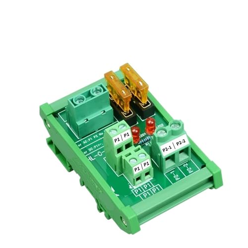 Placa de módulo de fusibles CA/CC 5-32V con soporte de 2 vías para riel DIN