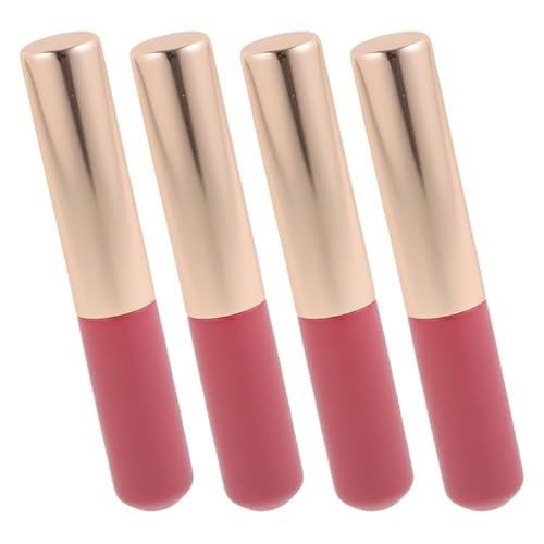 HONMEET 4pcs Small Size Lip Brush for Women Silicone Makeup Brush Set Applicator Ergonomic Design Easy to Carry