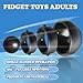 Fidget Toys Adults 2 PCs , Sensory Figette Spinner Anxiety Stress Relief Toys Quiet Fidgets Gyro for Autism ADHD Kids Gifts Cool Gadget Office Desk Toy Easter Basket Stuffers for Teen Boys