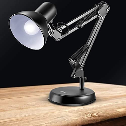 Lampe de bureau pliable noire E27 pour lecture et chevet - 7