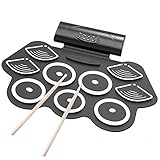 Inklusive Drum Sticks, Sustain Pedal, 3,5-mm-Audiokabel und Netzteil, eignet es sich sehr gut für Drum-Kit-Lernen und Praxis für Kinder oder Anfänger, Familienunterhaltung und Sammeln.