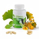 EDOSO® Ginkgo Biloba 120 mg | 120 Kapseln Hochdosiert | 50:1 Ginkgo-Biloba-Blätter-Trockenextrakt | Bei Vergesslichkeit im Alter oder leichter Demenz