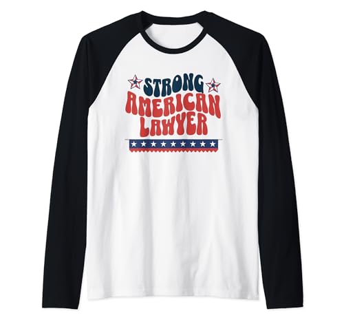 Strong American Lawyer Patriotic Raglan Baseball Tee