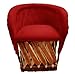 Equipal Chair Furniture Model Tequila Rustico 100% Original Leather Handmade by Equipales San José, made in Mexico ideal for Home, Bar, Restaurant, Office, Hotels, Gardens, Rooms, Country (Orange)
