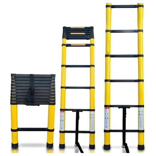 Escadas Alumínio Extensiva Telescópica 3,20M 150kg Amarelo