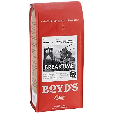 Boyd's Breaktime Coffee - Ground Medium Roast - 12-Oz Bag (6 Pack) Cover