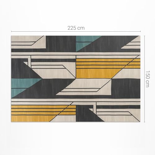 Tapis de balcon en vinyle abstraction géométrique pour aménager votre terrasse