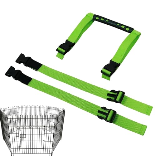 Laufgittergurte für Hunde, robustes Tragegeschirr für Kiste, Haustier- Laufstall, leicht zu tragende Gurte, für Hof, Zuhause, Terrasse, Camping, Reisen, Outdoor, Wohnmobil- Ausflüge