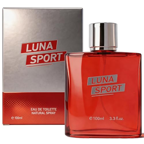 Image of AFLUXE Luna Sport Eau de Toilette for Men, Energizing Amber Citrus Cologne, Long Lasting Fresh Active Mens Fragrance, 3.3 fl oz (100 ml)