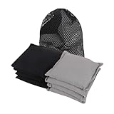 GSE Games & Sports Expert Set of 8 Premium Weather Resistant Cornhole Bags. Regulation Size and Weight Bean Bags for Cornhole Toss Games (Black & Grey)