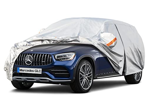 Kayme Funda Coche SUV, Compatibles con Mercedes-Benz GLC (2015-2022) Transpirable Anti-UV Antipolvo de 6 Capas, Cubierta para Coche con Cremallera y Forro de Algodón.(Entrega en 3-7 días) Cover