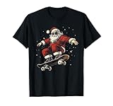 Santa Claus Skateboard Weihnachten Xmas Funny Skater T-Shirt