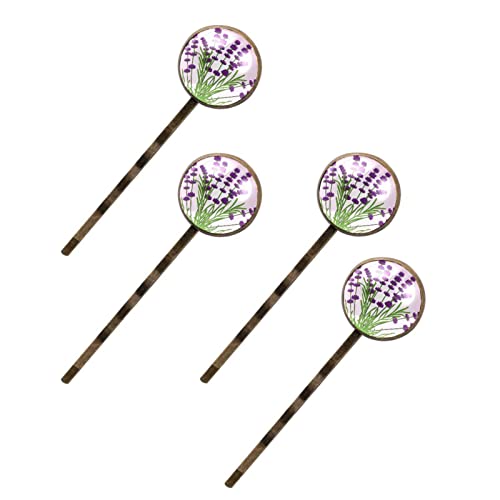 Pasador de pelo de flores de lavanda para bodas y peinados de invitada comunión pack de 4