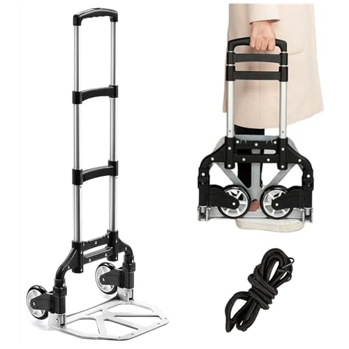 Wawxmo Folding Hand Truck Aluminum Portable Folding Hand Cart 180lbs Capacity...