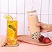 YUNCANG 6 Pack Bamboo Lid Glass Drinking Glasses with Glass Straw - 20-ounce Can Shaped Glassware for Beer, Iced Coffee, Cocktails, Whiskey, and More, Perfect for Cocktails, Whiskey, and Gifting