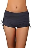 Cokar Women's Lace Crochet Overlay Strappy Swim Board Shorts with Panty Liner
