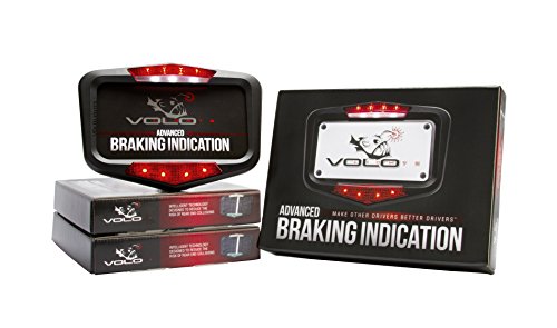 Vololights Motorcycle Brake Lights Indicates Braking from Engine Braking and Downshifting, Easy 5 Minute Installation, Waterproof and Rugged Design, Matte Black Finish